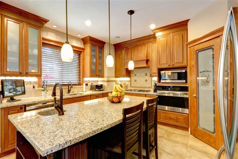 kitchens with light brown cabinets